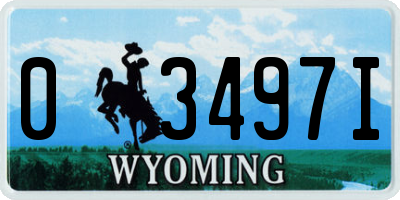 WY license plate 03497I