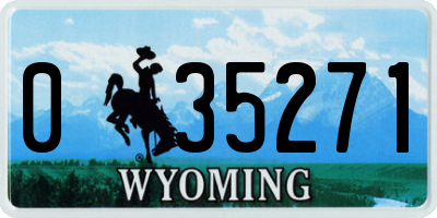 WY license plate 035271