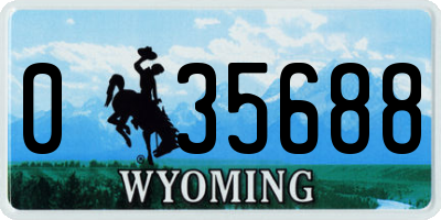 WY license plate 035688