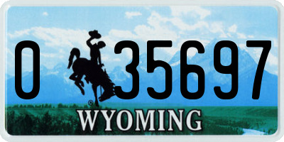 WY license plate 035697