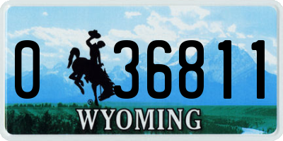 WY license plate 036811