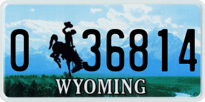 WY license plate 036814
