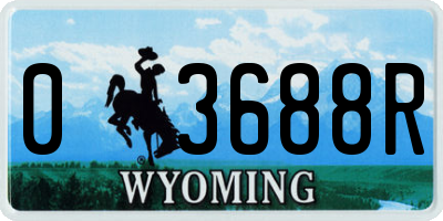 WY license plate 03688R