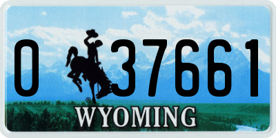 WY license plate 037661