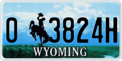 WY license plate 03824H