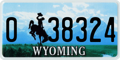 WY license plate 038324
