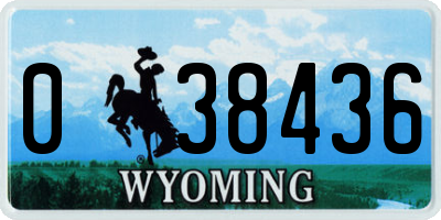 WY license plate 038436
