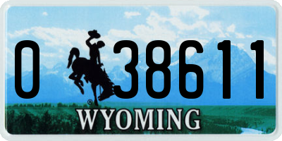 WY license plate 038611