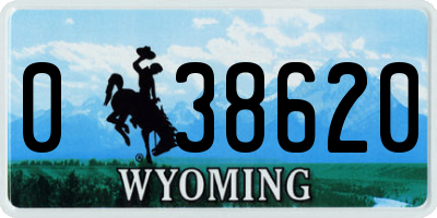 WY license plate 038620