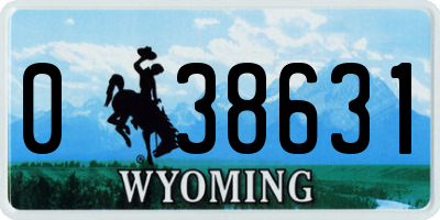 WY license plate 038631