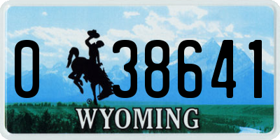 WY license plate 038641