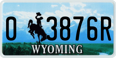 WY license plate 03876R