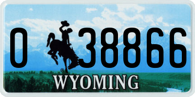 WY license plate 038866