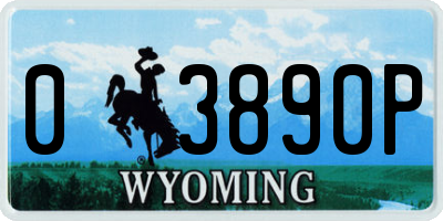 WY license plate 03890P