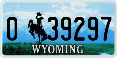 WY license plate 039297