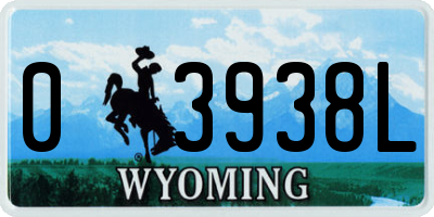 WY license plate 03938L