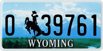 WY license plate 039761