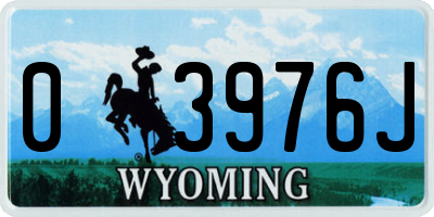 WY license plate 03976J