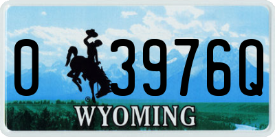 WY license plate 03976Q