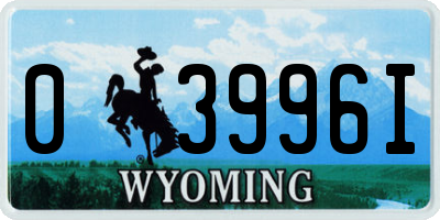 WY license plate 03996I