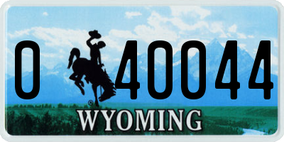 WY license plate 040044