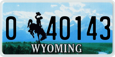 WY license plate 040143