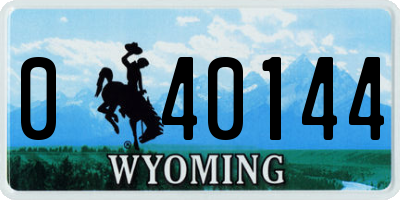 WY license plate 040144