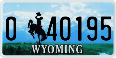 WY license plate 040195