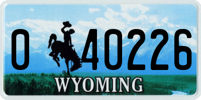 WY license plate 040226