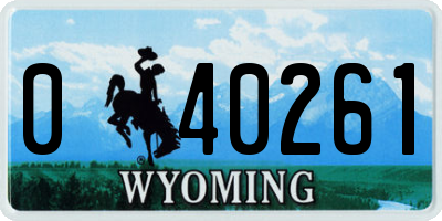 WY license plate 040261