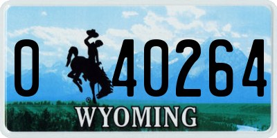 WY license plate 040264