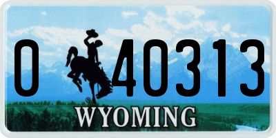 WY license plate 040313