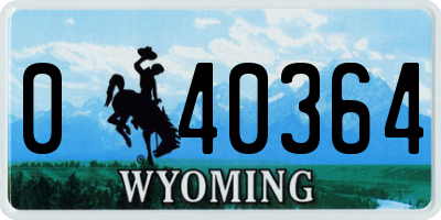 WY license plate 040364