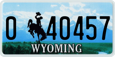 WY license plate 040457