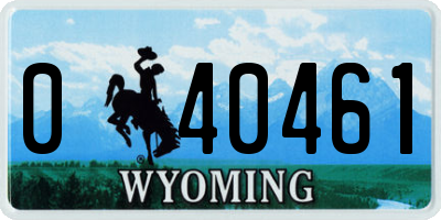 WY license plate 040461