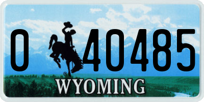 WY license plate 040485
