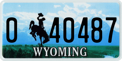 WY license plate 040487