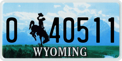 WY license plate 040511