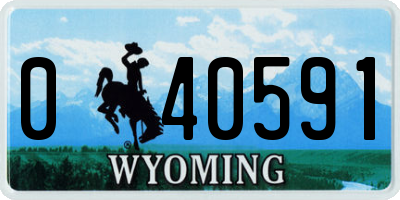 WY license plate 040591