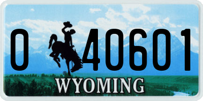 WY license plate 040601