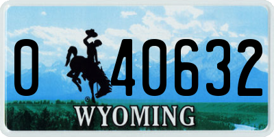 WY license plate 040632