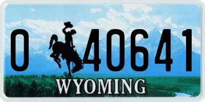 WY license plate 040641