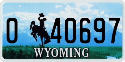WY license plate 040697