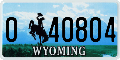 WY license plate 040804