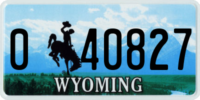 WY license plate 040827