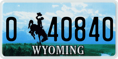 WY license plate 04084O