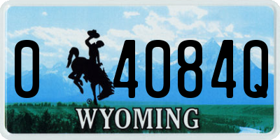 WY license plate 04084Q