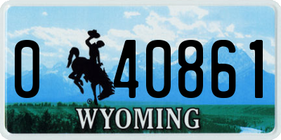 WY license plate 040861