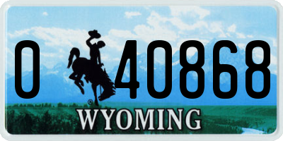 WY license plate 040868