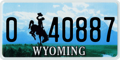 WY license plate 040887